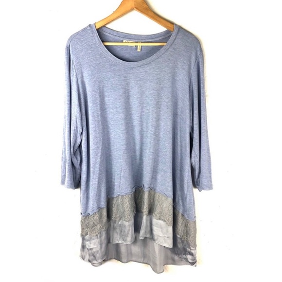 LOGO By Lori Goldstein Tunic Top Layered XL Petite